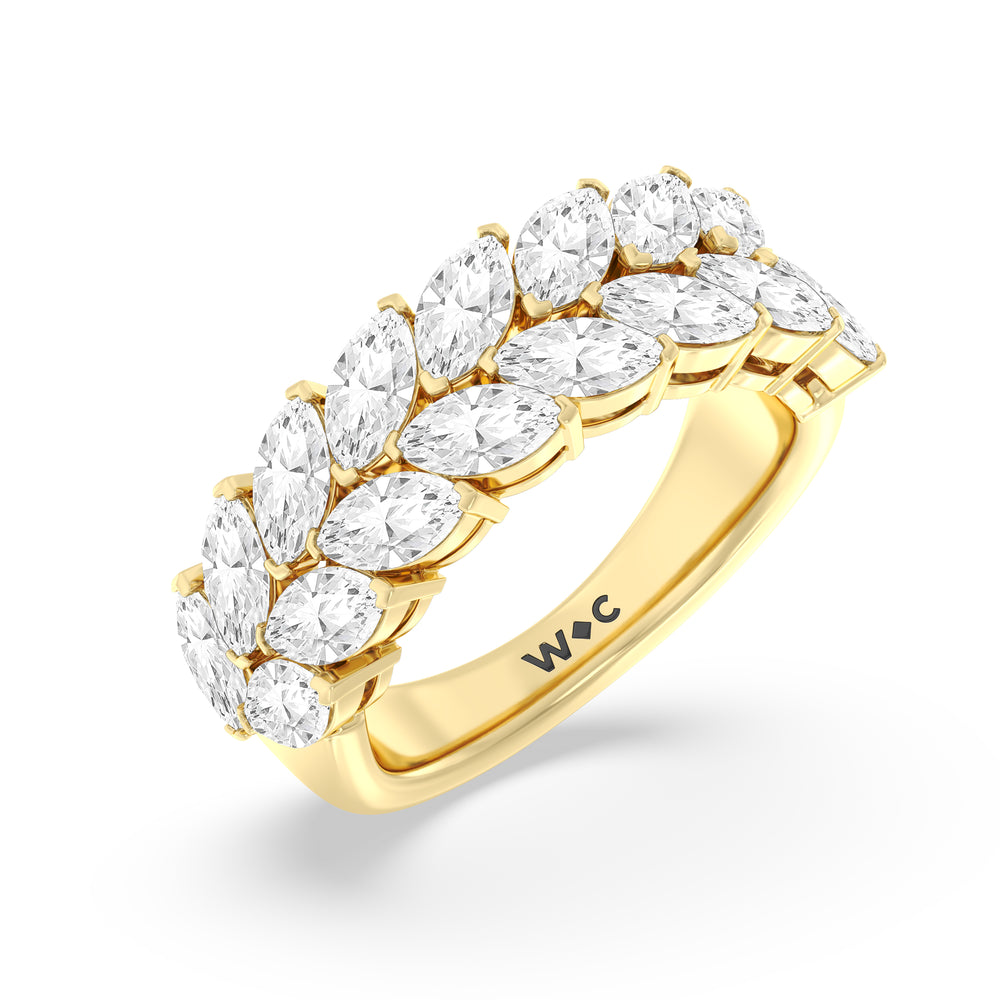 The Edge Anniversary Ring with 18KT Yellow Gold / Natural / 3 1/5 Cut Diamond in 14KT Yellow Gold / Natural / 3 1/5 view 3
