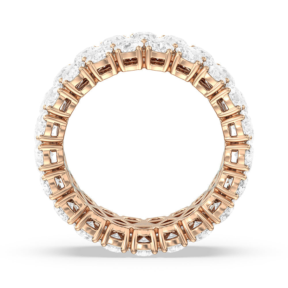 The Oculus Eternity Ring with 18KT Rose Gold / Natural / 8 3/8 Cut Diamond in 14KT Rose Gold / Natural / 8 3/8 view 2
