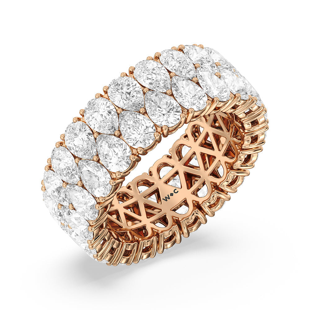The Oculus Eternity Ring with 18KT Rose Gold / Natural / 8 3/8 Cut Diamond in 14KT Rose Gold / Natural / 8 3/8 view 3
