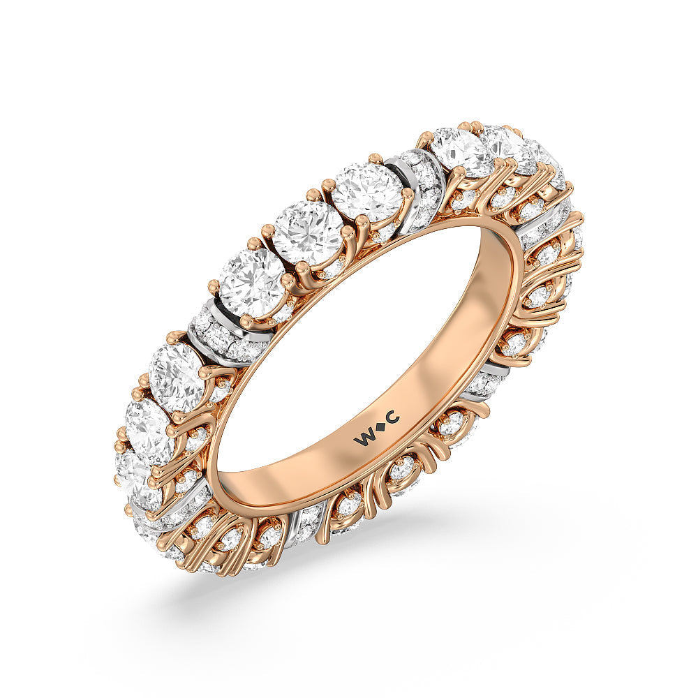 The United Nations Eternity Ring with 18KT White & Rose Gold / Natural / 4 1/4 Cut Diamond in 14KT White & Rose Gold / Natural / 4 1/4 view 3
