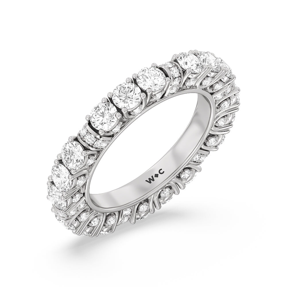 The United Nations Eternity Ring with Platinum / Natural / 4 1/4 Cut Diamond in 14KT Platinum / Natural / 4 1/4 view 3
