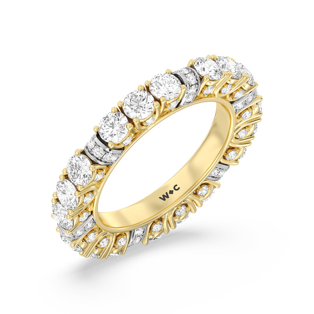 The United Nations Eternity Ring with 18KT White & Yellow Gold / Natural / 4 1/4 Cut Diamond in 14KT White & Yellow Gold / Natural / 4 1/4 view 3
