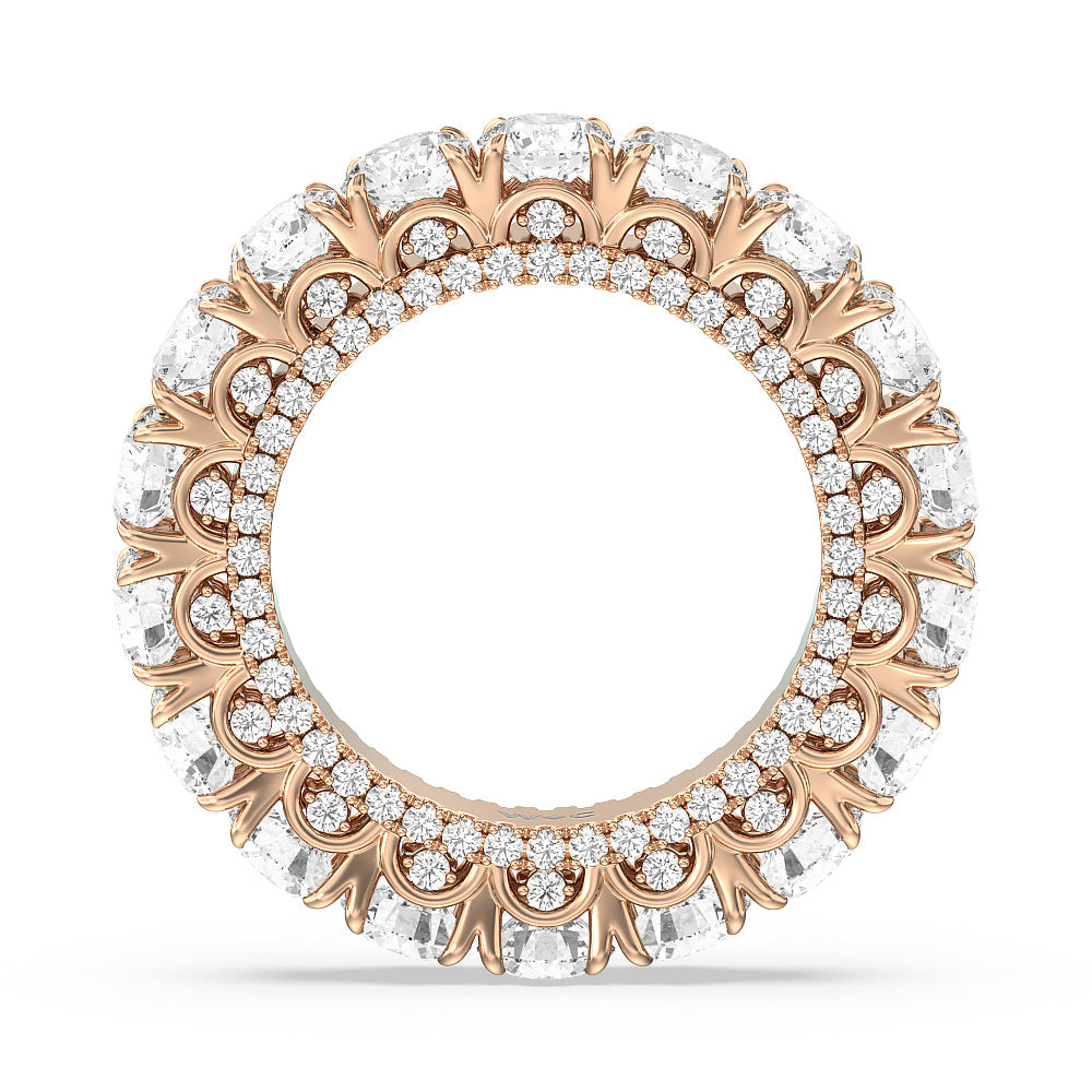 The Moma Eternity Ring with 18KT Rose Gold / Natural / 8 1/6 Cut Diamond in 14KT Rose Gold / Natural / 8 1/6 view 2
