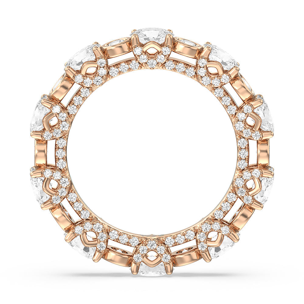 The Met Eternity Ring with 18KT Rose Gold / Natural / 3 1/2 Cut Diamond in 14KT Rose Gold / Natural / 3 1/2 view 2
