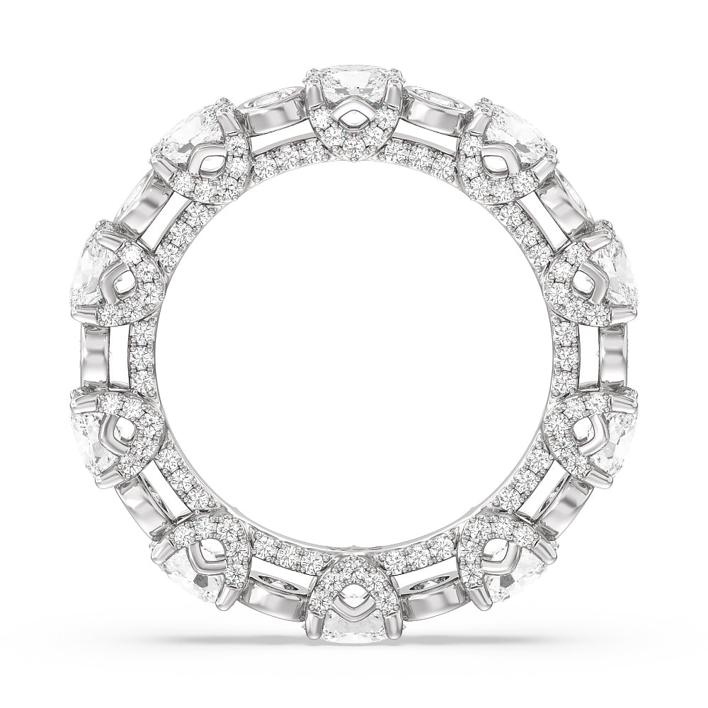 The Met Eternity Ring with Platinum / Natural / 3 1/2 Cut Diamond in 14KT Platinum / Natural / 3 1/2 view 2
