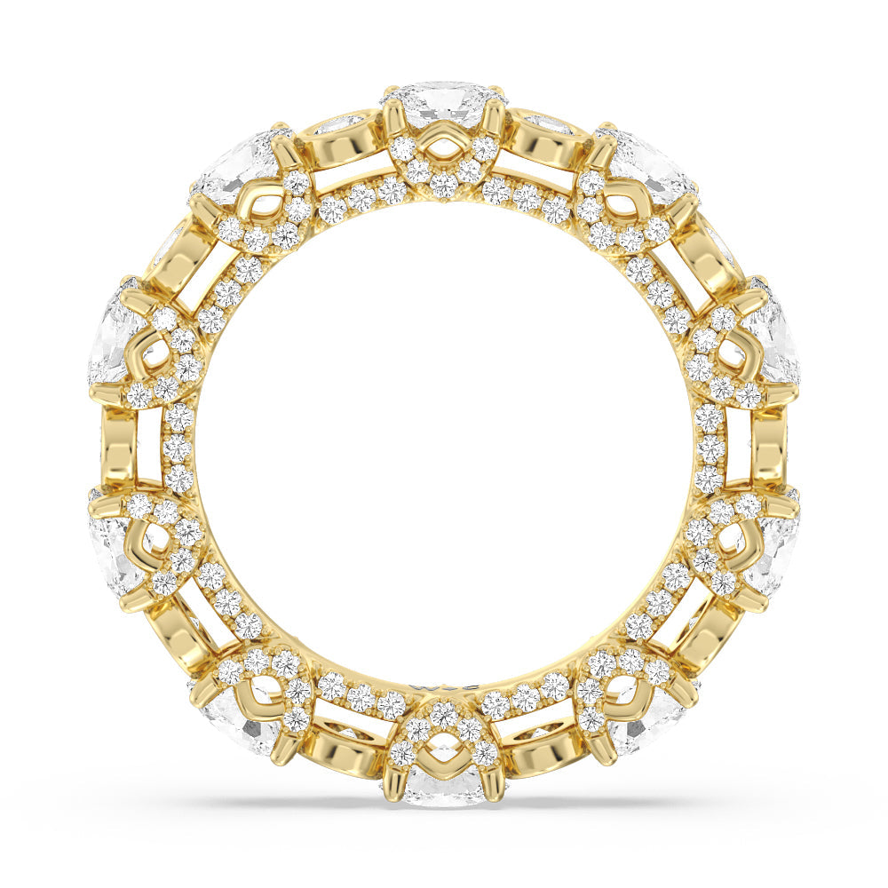 The Met Eternity Ring with 18KT Yellow Gold / Natural / 3 1/2 Cut Diamond in 14KT Yellow Gold / Natural / 3 1/2 view 2
