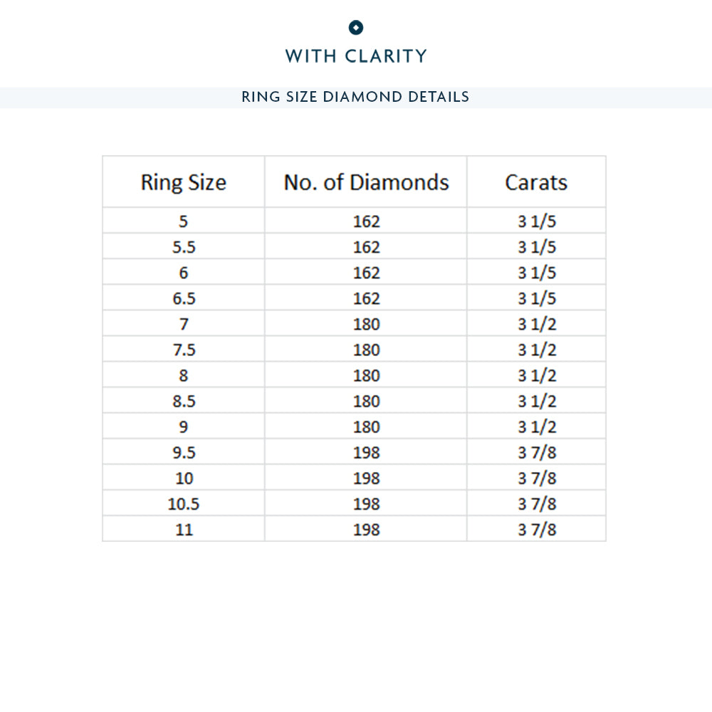 The Met Eternity Ring with Platinum / Natural / 3 1/2 Cut Diamond in 14KT Platinum / Natural / 3 1/2 view 4
