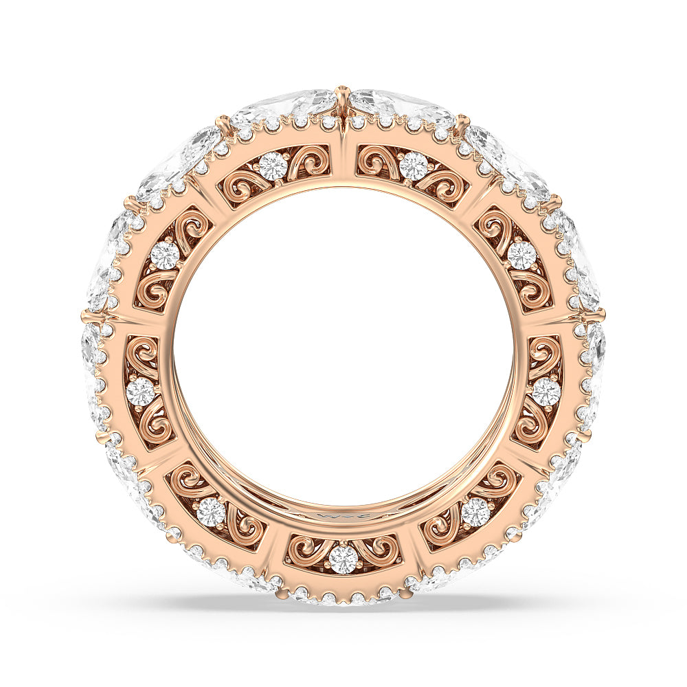 The Dakota Eternity Ring with 18KT Rose Gold / Natural / 4 1/2 Cut Diamond in 14KT Rose Gold / Natural / 4 1/2 view 2

