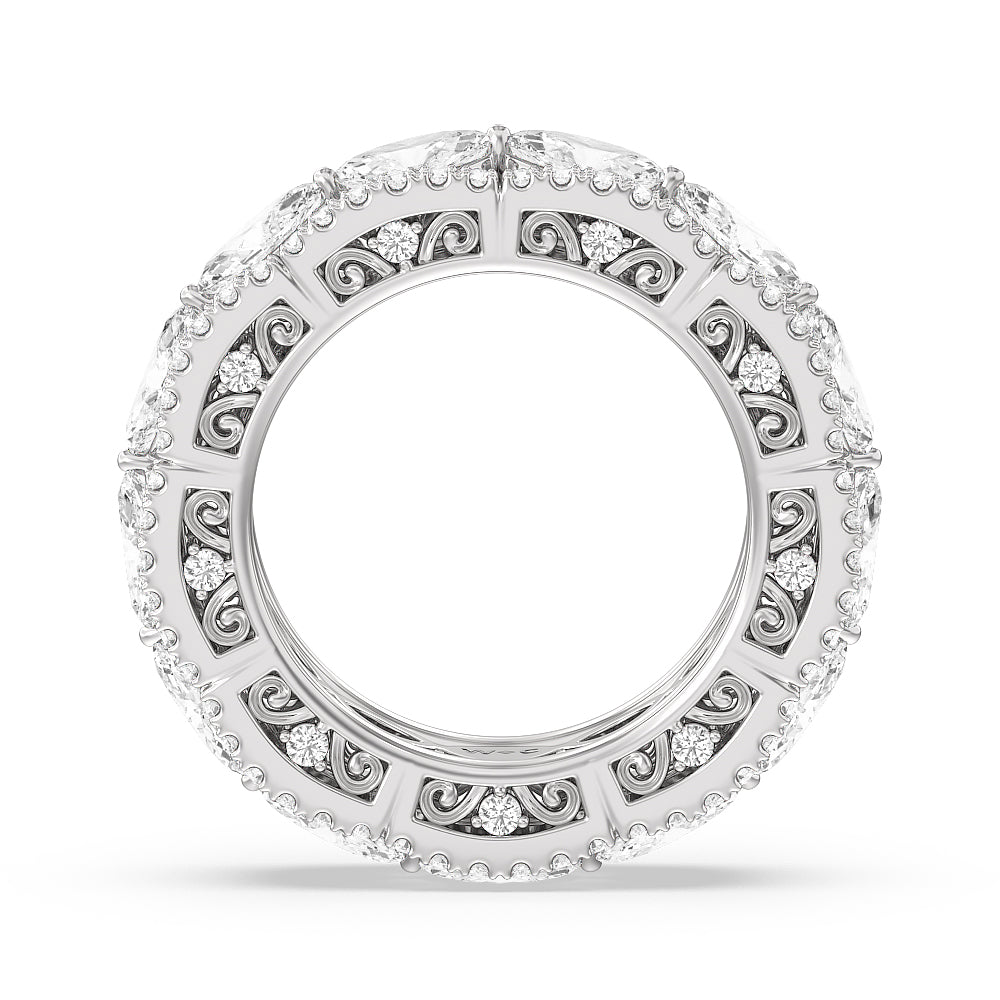 The Dakota Eternity Ring with Platinum / Natural / 4 1/2 Cut Diamond in 14KT Platinum / Natural / 4 1/2 view 2
