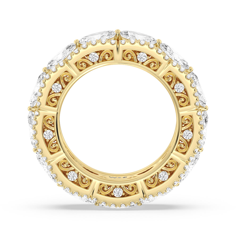 The Dakota Eternity Ring with 18KT Yellow Gold / Natural / 4 1/2 Cut Diamond in 14KT Yellow Gold / Natural / 4 1/2 view 2
