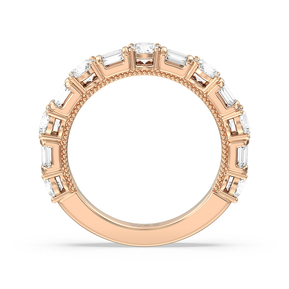 The Fraunces Anniversary Ring (G/H SI+) with 18KT Rose Gold / Natural / 1 7/8 Cut Diamond in 14KT Rose Gold / Natural / 1 7/8 view 2
