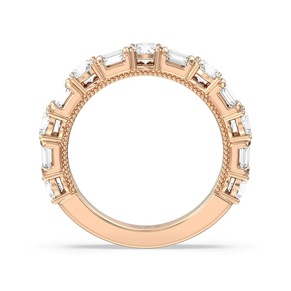 The Fraunces Anniversary Ring (E+ VS+) with 18KT Rose Gold / Lab / 1 7/8 Cut Diamond in 14KT Rose Gold / Lab / 1 7/8 view 2
