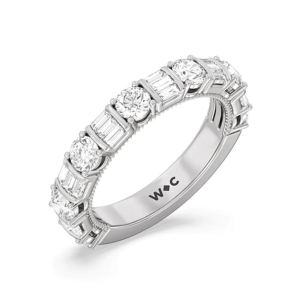 The Fraunces Anniversary Ring (E+ VS+) with Platinum / Lab / 1 7/8 Cut Diamond in 14KT Platinum / Lab / 1 7/8 view 3
