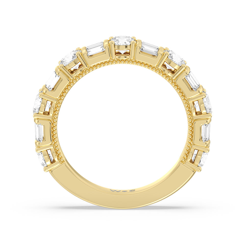 The Fraunces Anniversary Ring (G/H SI+) with 18KT Yellow Gold / Natural / 1 7/8 Cut Diamond in 14KT Yellow Gold / Natural / 1 7/8 view 2
