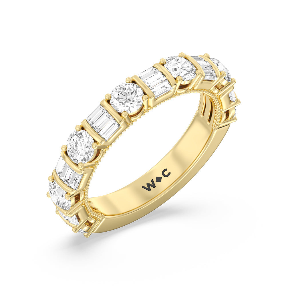 The Fraunces Anniversary Ring (G/H SI+) with 18KT Yellow Gold / Natural / 1 7/8 Cut Diamond in 14KT Yellow Gold / Natural / 1 7/8 view 3
