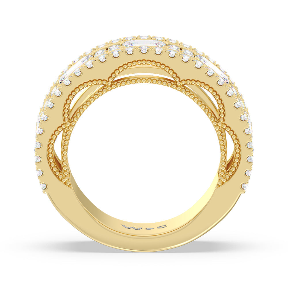 The Beacon Anniversary Ring with 18KT Yellow Gold / Natural / 3 Cut Diamond in 14KT Yellow Gold / Natural / 3 view 2
