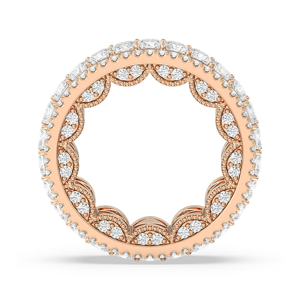 The Greenpoint Eternity Ring with 18KT Rose Gold / Natural / 6 9/10 Cut Diamond in 14KT Rose Gold / Natural / 6 9/10 view 2
