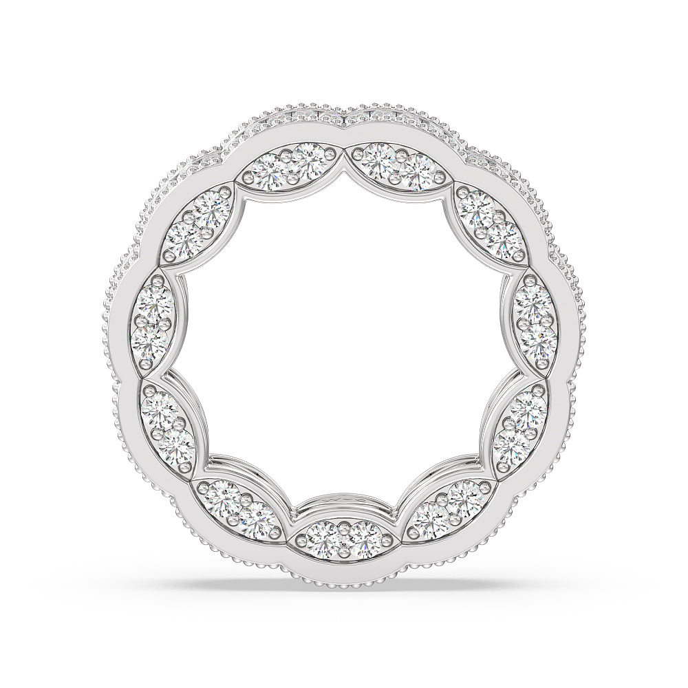 The Williamsburg Eternity Ring with Platinum / Natural / 4 1/3 Cut Diamond in 14KT Platinum / Natural / 4 1/3 view 2
