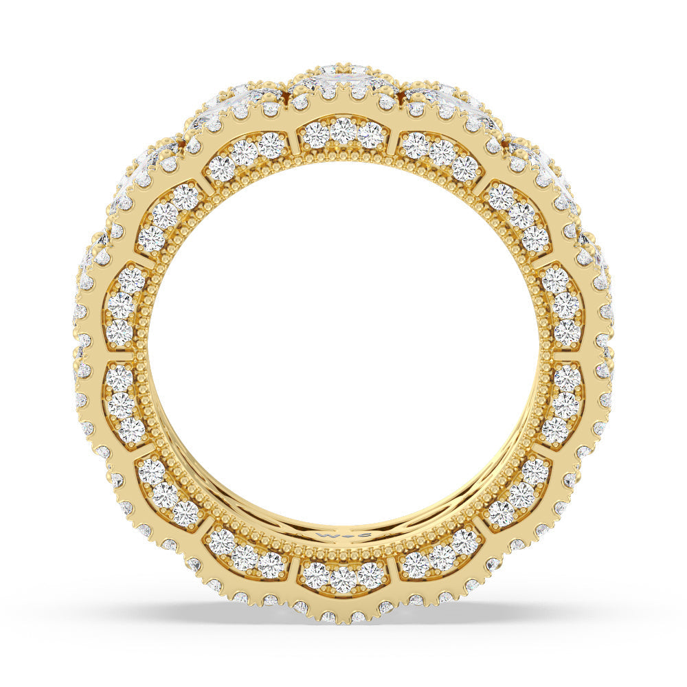 The Cloisters Eternity Ring with 18KT Yellow Gold / Natural / 6 1/4 Cut Diamond in 14KT Yellow Gold / Natural / 6 1/4 view 2
