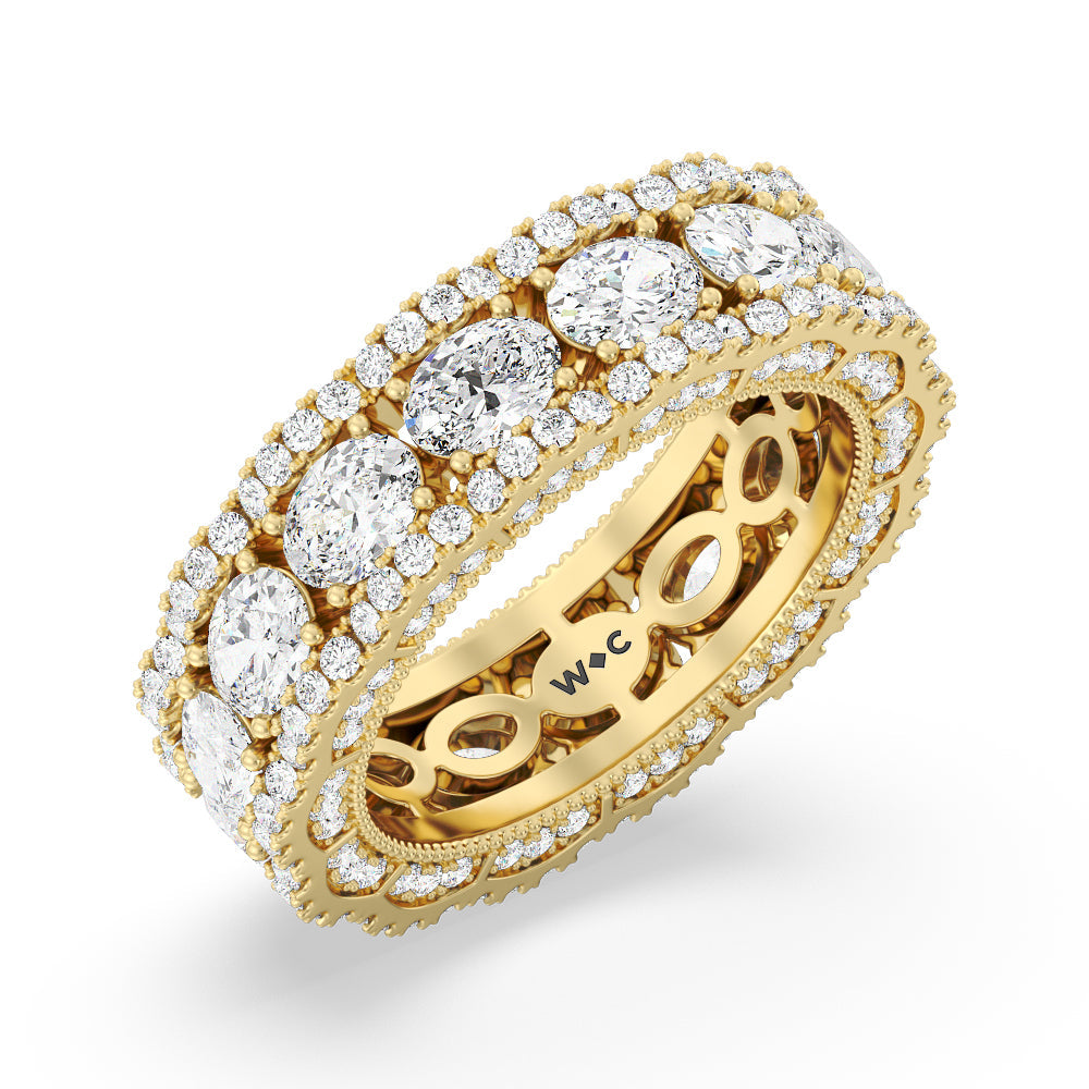 The Cloisters Eternity Ring with 18KT Yellow Gold / Natural / 6 1/4 Cut Diamond in 14KT Yellow Gold / Natural / 6 1/4 view 3
