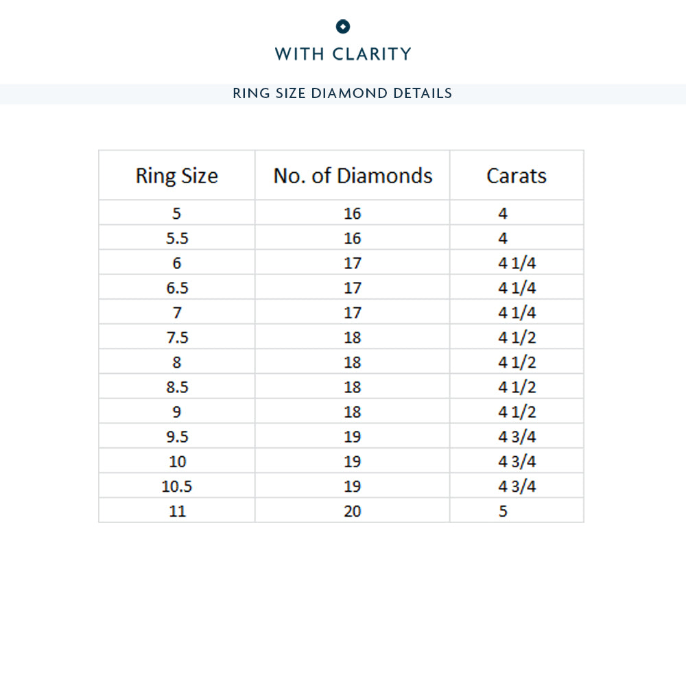 Emerald Split Prong Waves Eternity Ring with 18KT Yellow Gold / Natural / 4 1/4 Cut Diamond in 14KT Yellow Gold / Natural / 4 1/4 view 4
