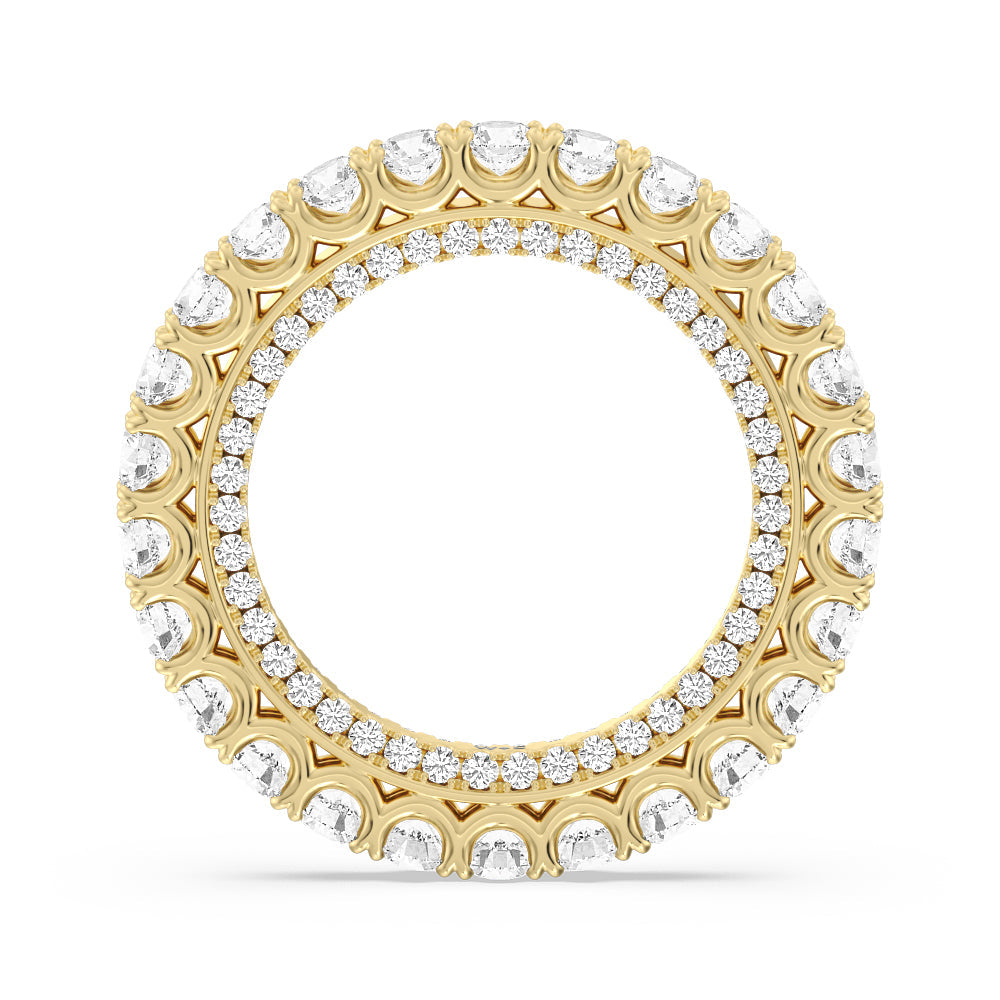 Round Split Prong Studded Eternity Ring with 18KT Yellow Gold / Natural / 3 5/8 Cut Diamond in 14KT Yellow Gold / Natural / 3 5/8 view 2
