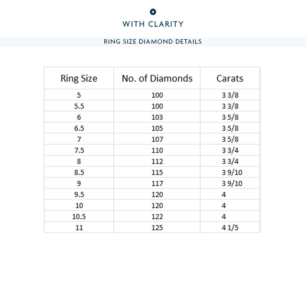 Round Split Prong Studded Eternity Ring with Platinum / Natural / 3 5/8 Cut Diamond in 14KT Platinum / Natural / 3 5/8 view 4
