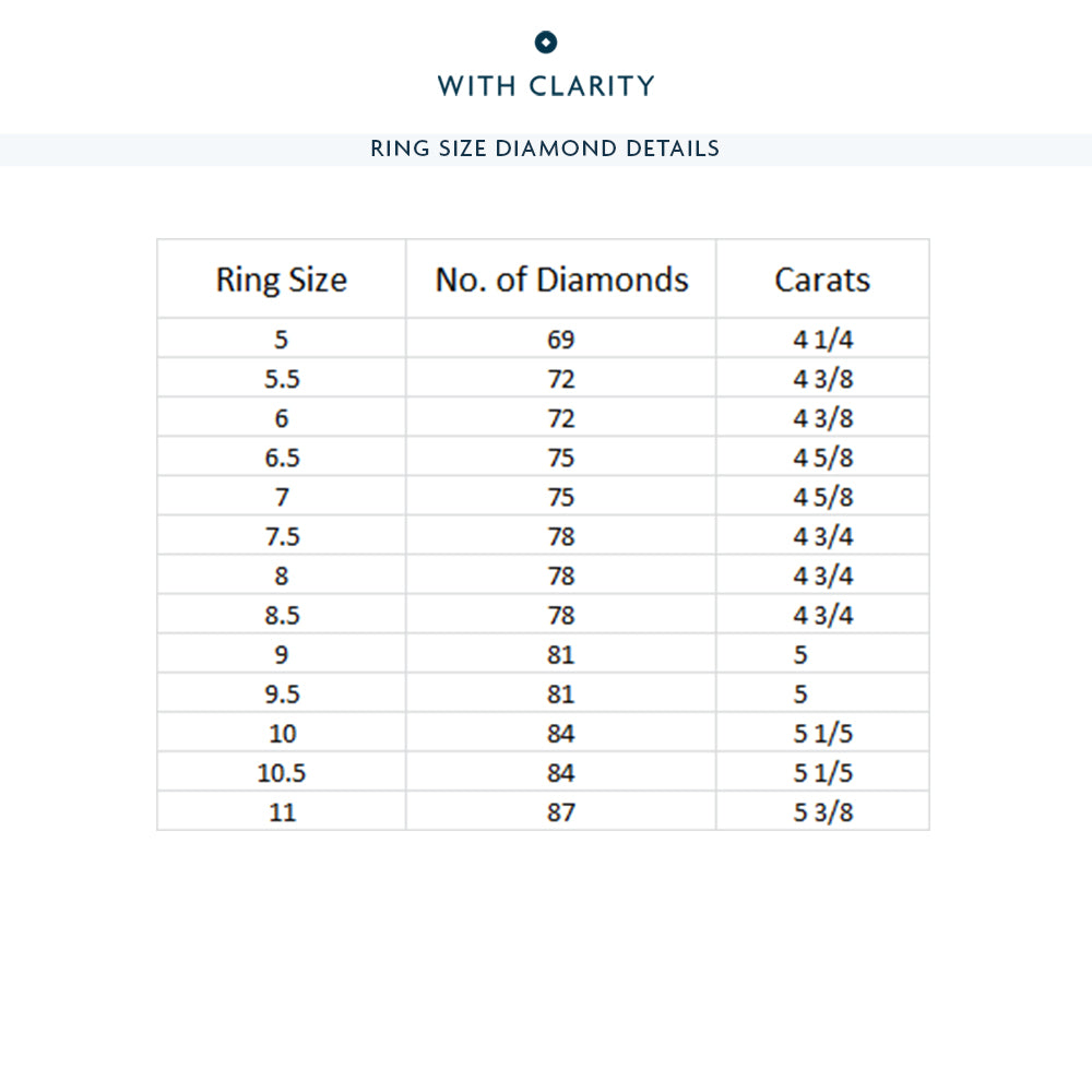 Emerald Split Prong Studded Eternity Ring with Platinum / Natural / 4 5/8 Cut Diamond in 14KT Platinum / Natural / 4 5/8 view 4
