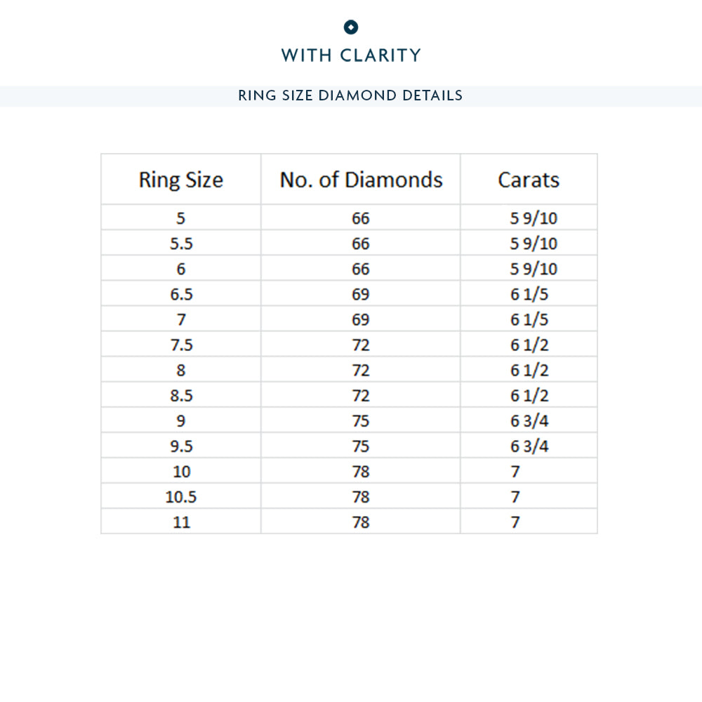 Emerald Split Prong Studded Eternity Ring with Platinum / Natural / 6 1/5 Cut Diamond in 14KT Platinum / Natural / 6 1/5 view 4
