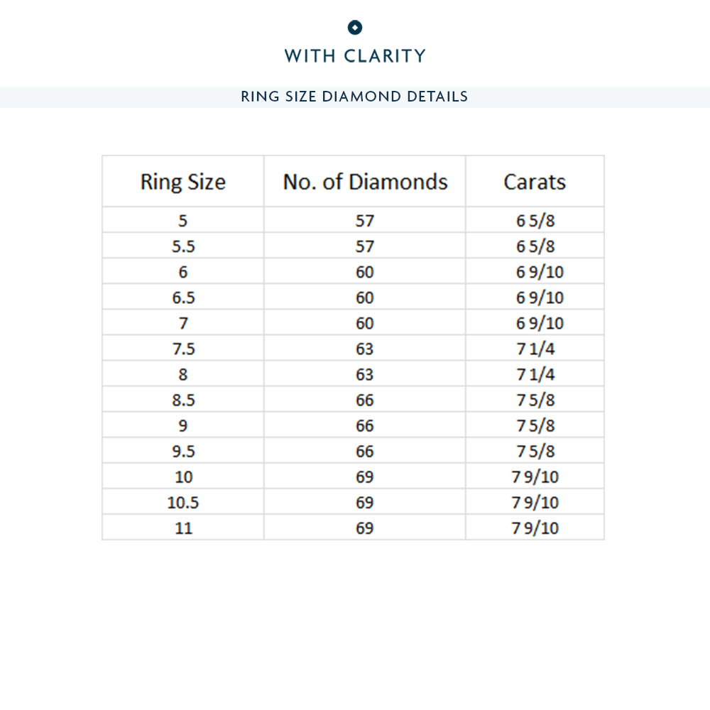 Princess Split Prong Studded Eternity Ring with 18KT Rose Gold / Natural / 6 9/10 Cut Diamond in 14KT Rose Gold / Natural / 6 9/10 view 4
