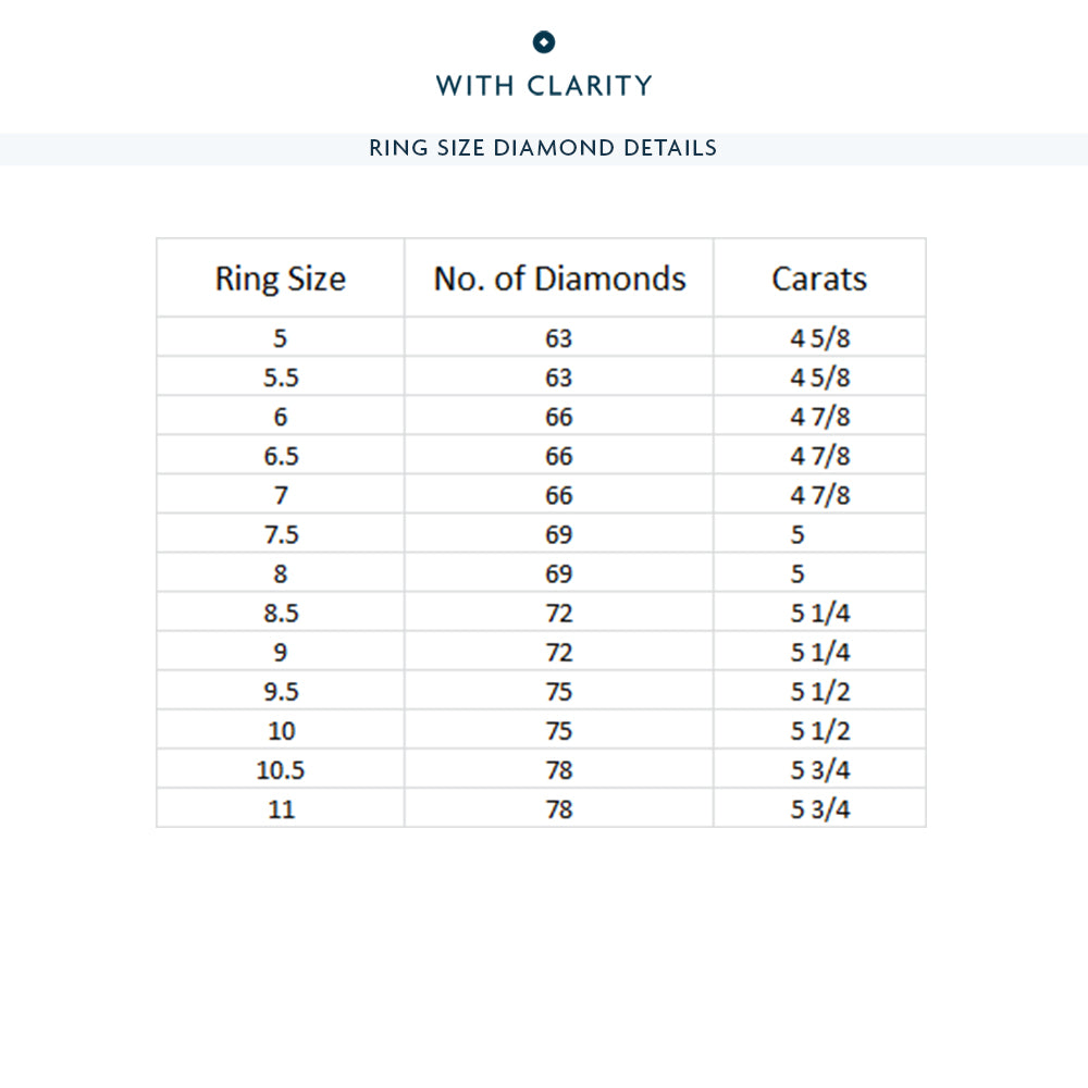 Princess Split Prong Basket Eternity Ring with Platinum / Natural / 4 7/8 Cut Diamond in 14KT Platinum / Natural / 4 7/8 view 4
