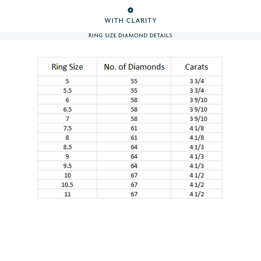 Baguette Edge Round Stones Eternity Ring with Platinum / Natural / 3 9/10 Cut Diamond in 14KT Platinum / Natural / 3 9/10 view 4
