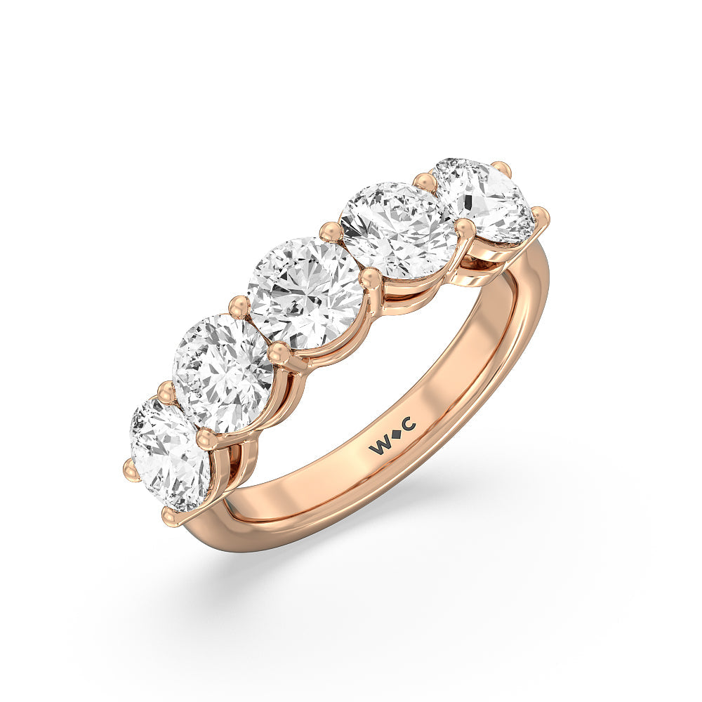 2000-2000 resolution with 18KT Rose Gold / Lab / 3 Cut Diamond in 14KT Rose Gold / Lab / 3 view 3
