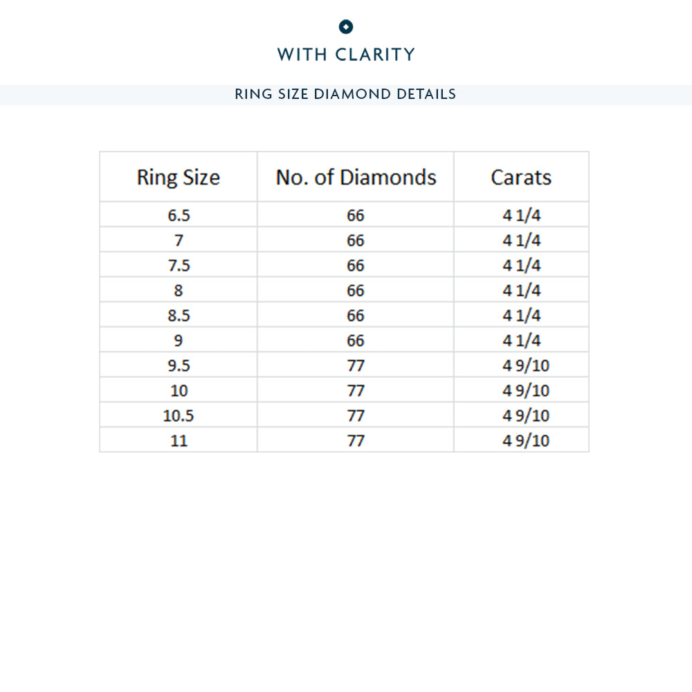 Meadow Eternity Ring with 18KT Rose Gold / Natural / 4 1/4 Cut Diamond in 14KT Rose Gold / Natural / 4 1/4 view 4
