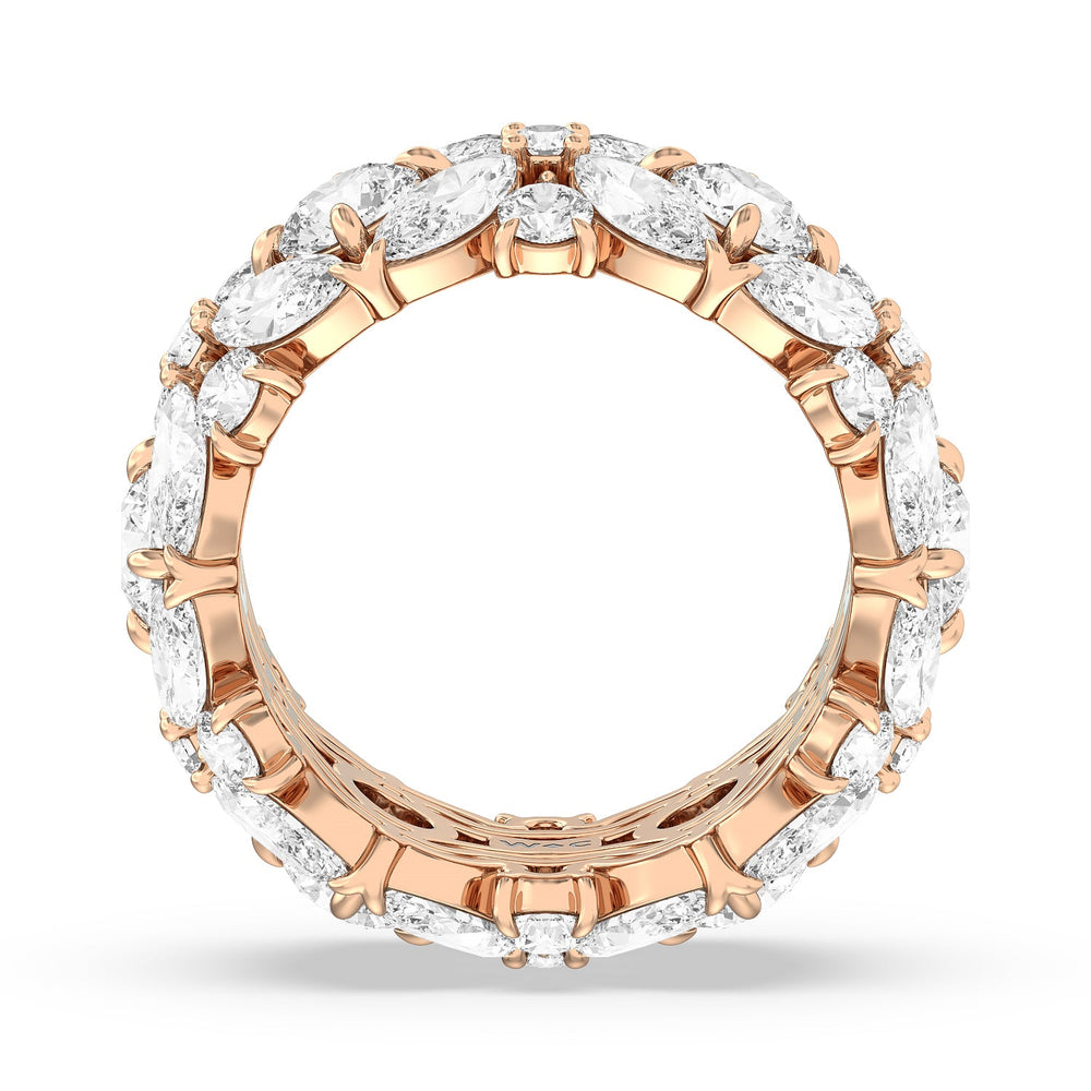 Garden Eternity Ring with 18KT Rose Gold / Lab / 9 1/2 Cut Diamond in 14KT Rose Gold / Lab / 9 1/2 view 3

