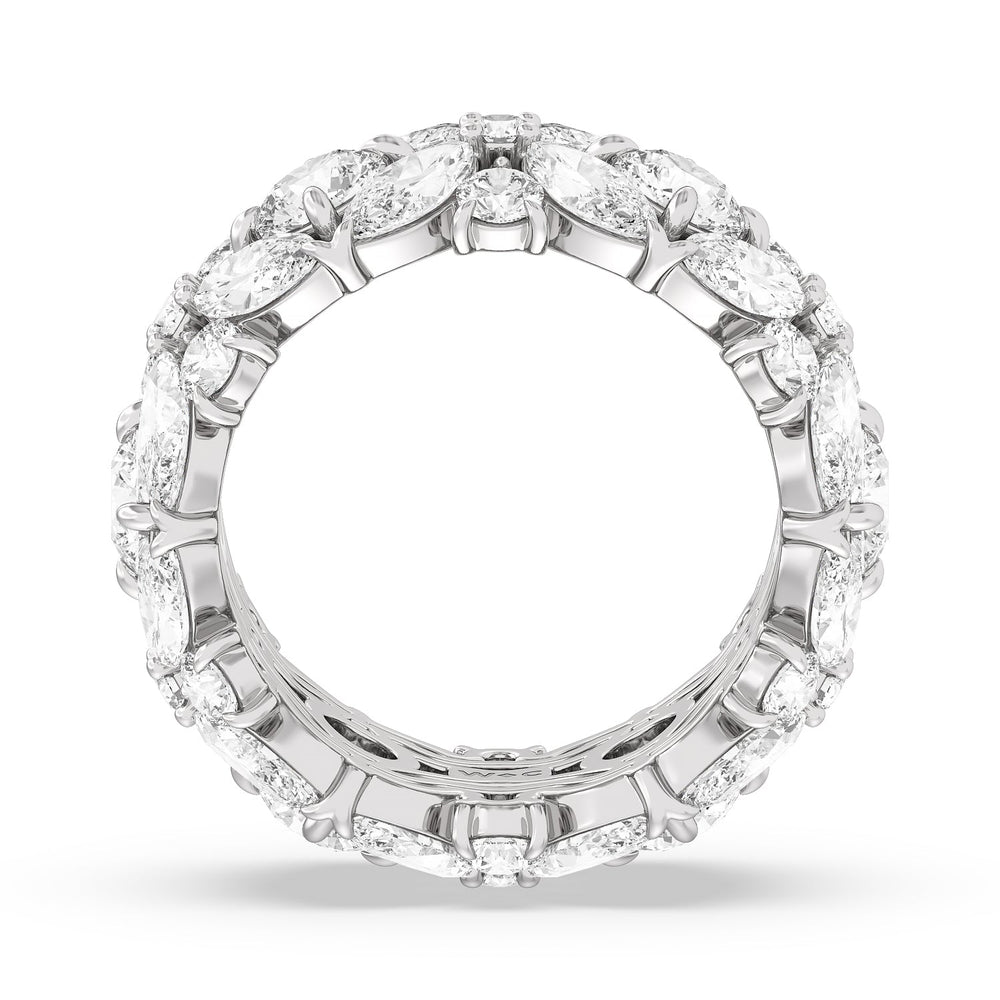 Garden Eternity Ring with Platinum / Lab / 9 1/2 Cut Diamond in 14KT Platinum / Lab / 9 1/2 view 3
