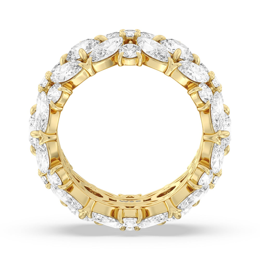 Garden Eternity Ring with 18KT Yellow Gold / Lab / 9 1/2 Cut Diamond in 14KT Yellow Gold / Lab / 9 1/2 view 3
