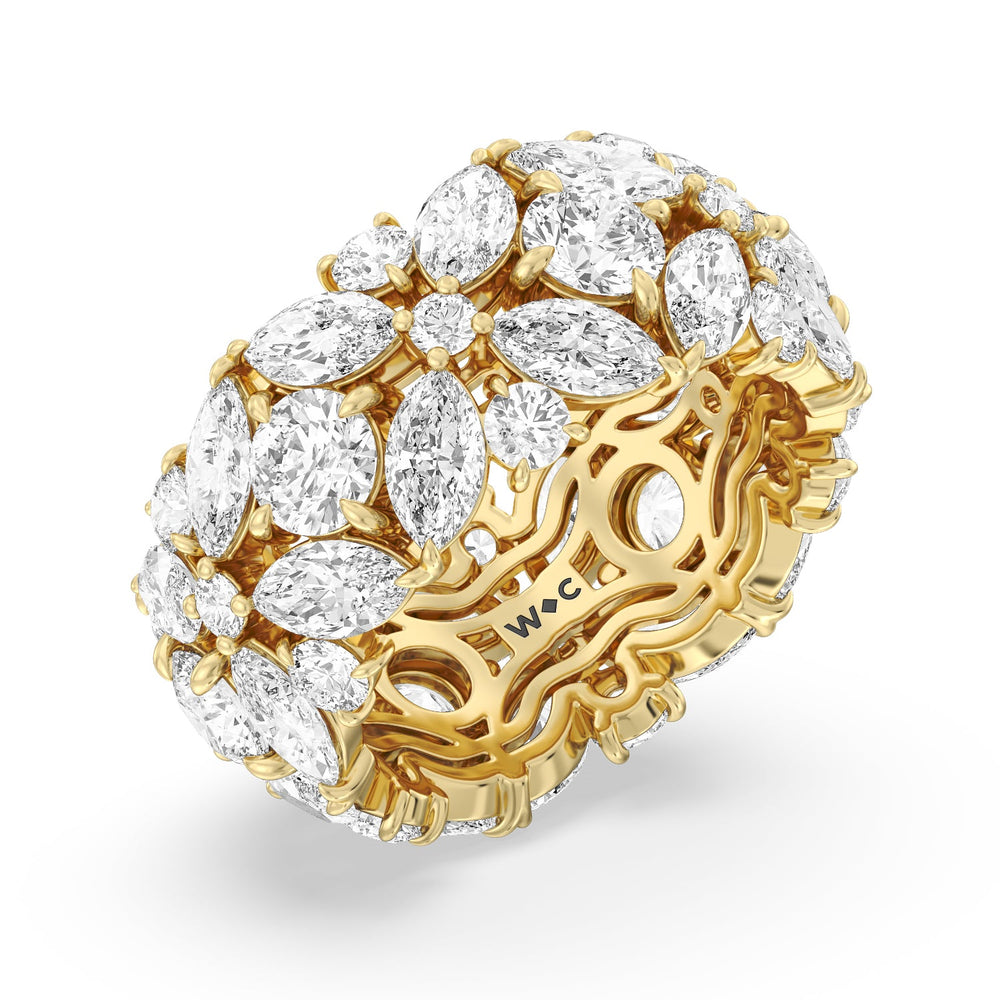 Garden Eternity Ring with 18KT Yellow Gold / Lab / 9 1/2 Cut Diamond in 14KT Yellow Gold / Lab / 9 1/2 view 2
