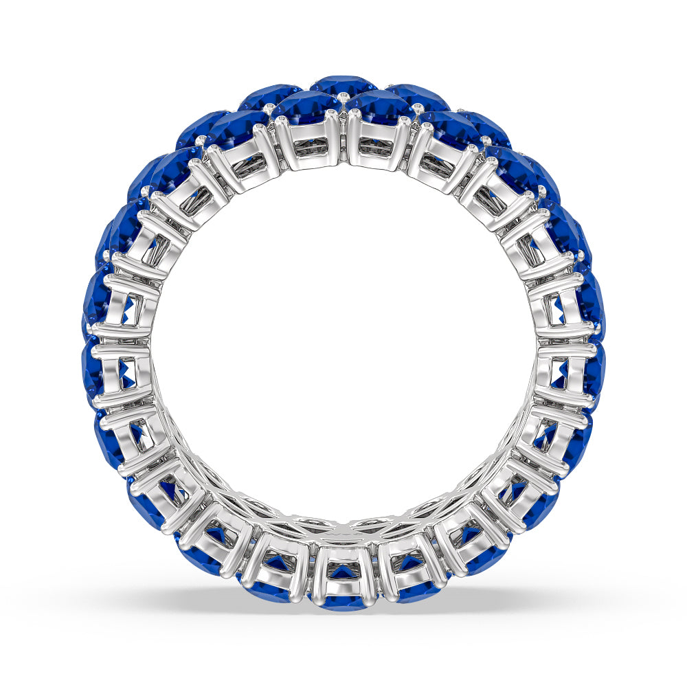 The Oculus Created Sapphire Eternity Ring with 14KT White Gold Cut Diamond in 14KT White Gold view 3
