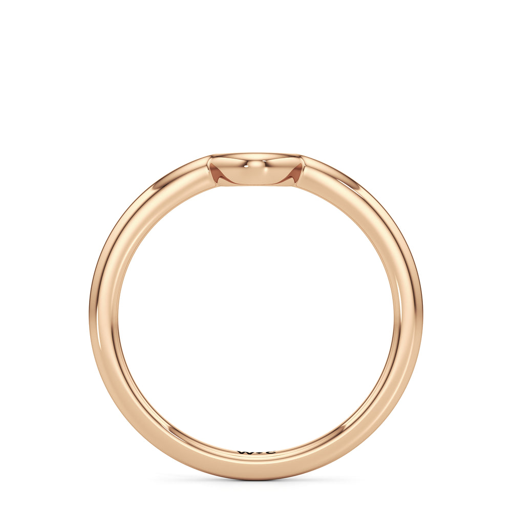 The Blakely Wedding Band with 18KT Rose Gold Cut Diamond in 14KT Rose Gold view 2
