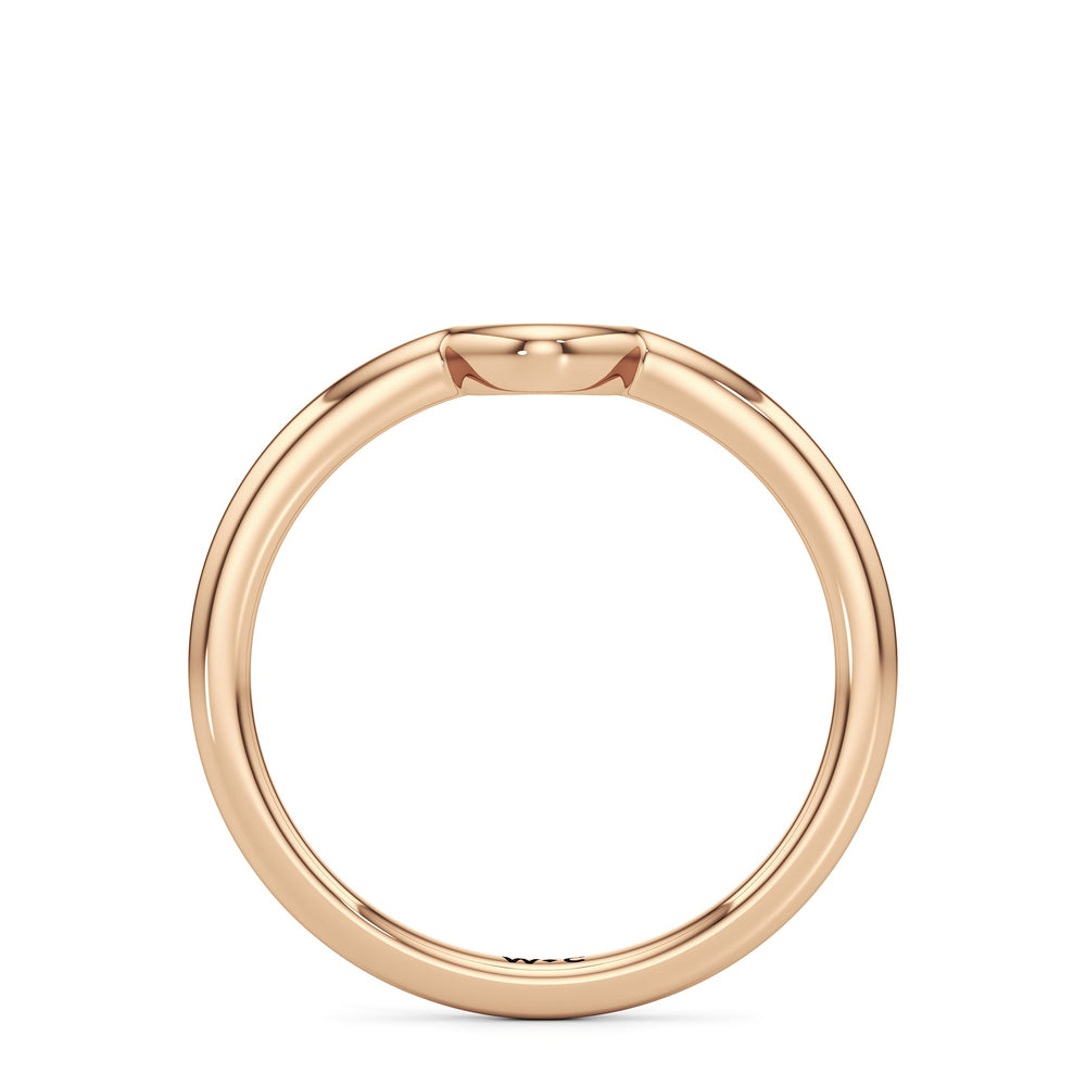 The Blakely Wedding Band with 18KT Rose Gold Cut Diamond in 14KT Rose Gold view 2
