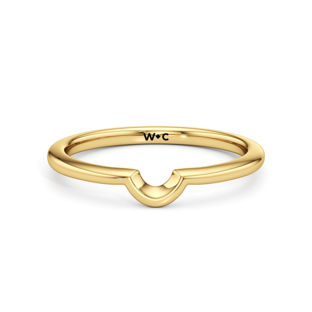 The Blakely Wedding Band with 18KT Yellow Gold Cut Diamond in 14KT Yellow Gold view 1
