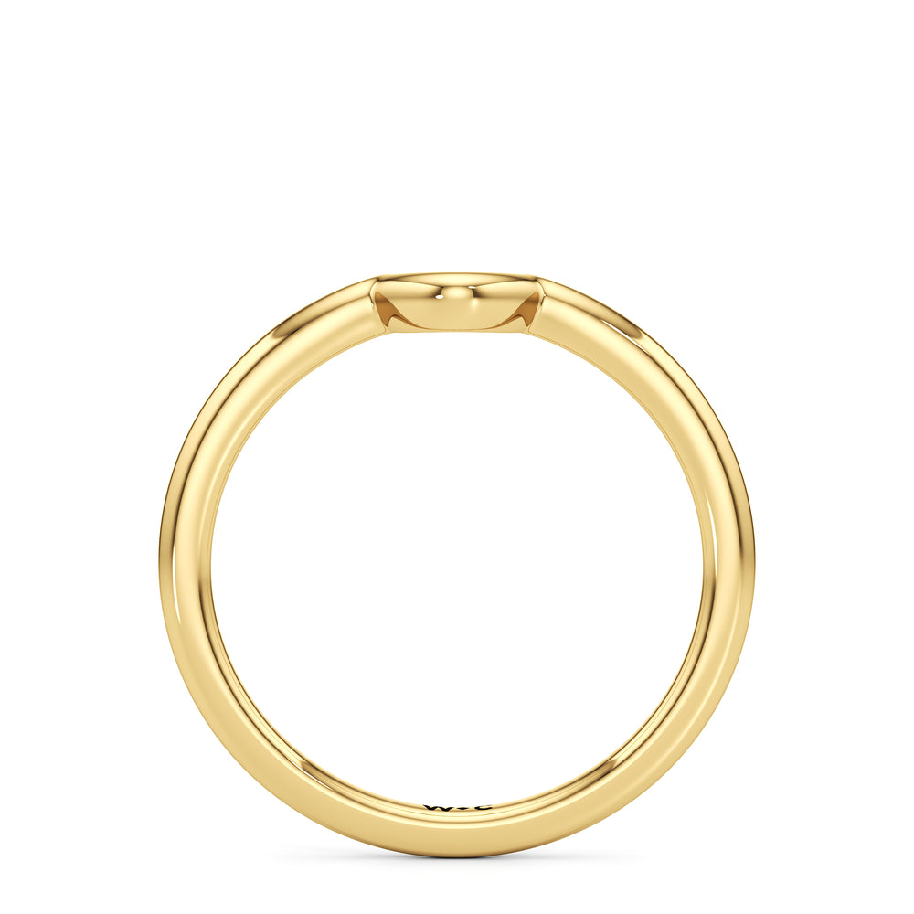 The Blakely Wedding Band with 18KT Yellow Gold Cut Diamond in 14KT Yellow Gold view 2
