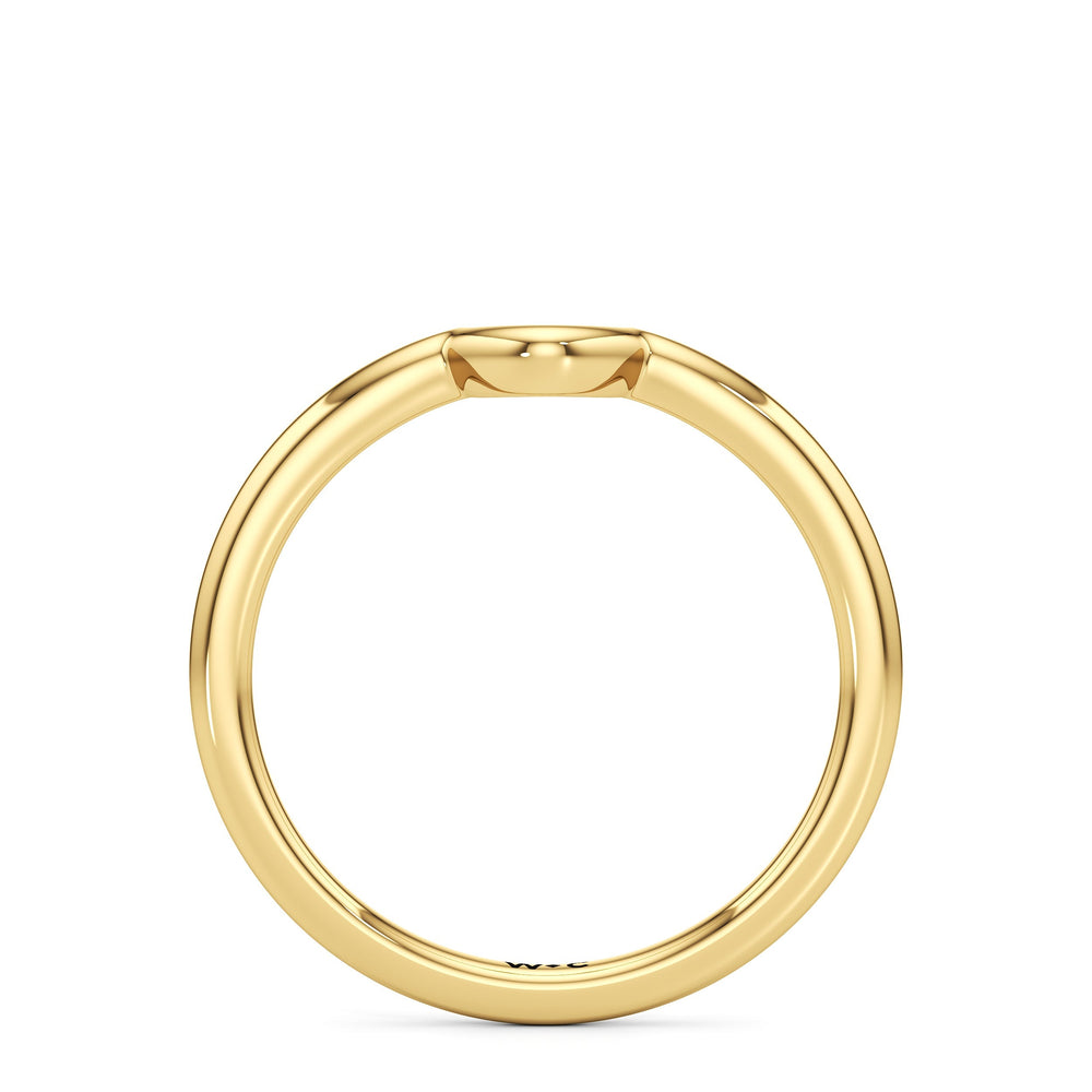 The Blakely Wedding Band with 18KT Yellow Gold Cut Diamond in 14KT Yellow Gold view 2
