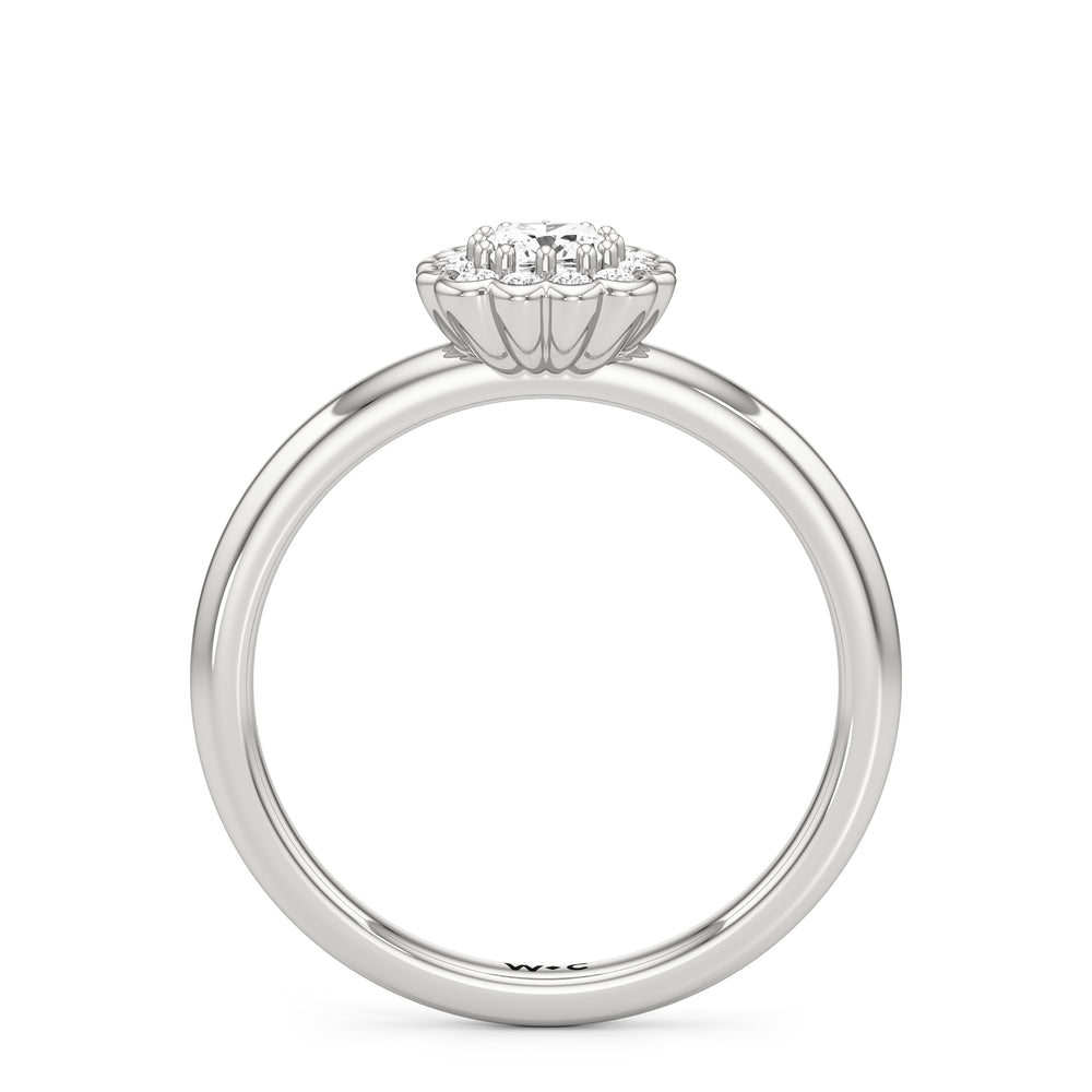 The Blakely Engagement Ring with Cushion Cut Diamond in 14KT Platinum view 2
