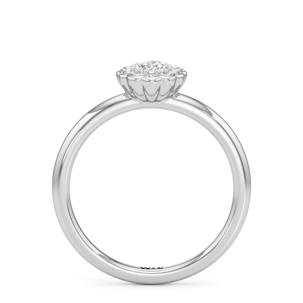 The Blakely Engagement Ring with Oval Cut Diamond in 14KT Platinum view 2
