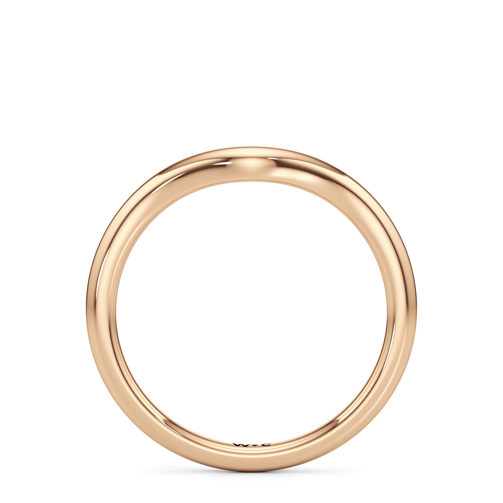 The Eleanor Wedding Band with 18KT Rose Gold Cut Diamond in 14KT Rose Gold view 2

