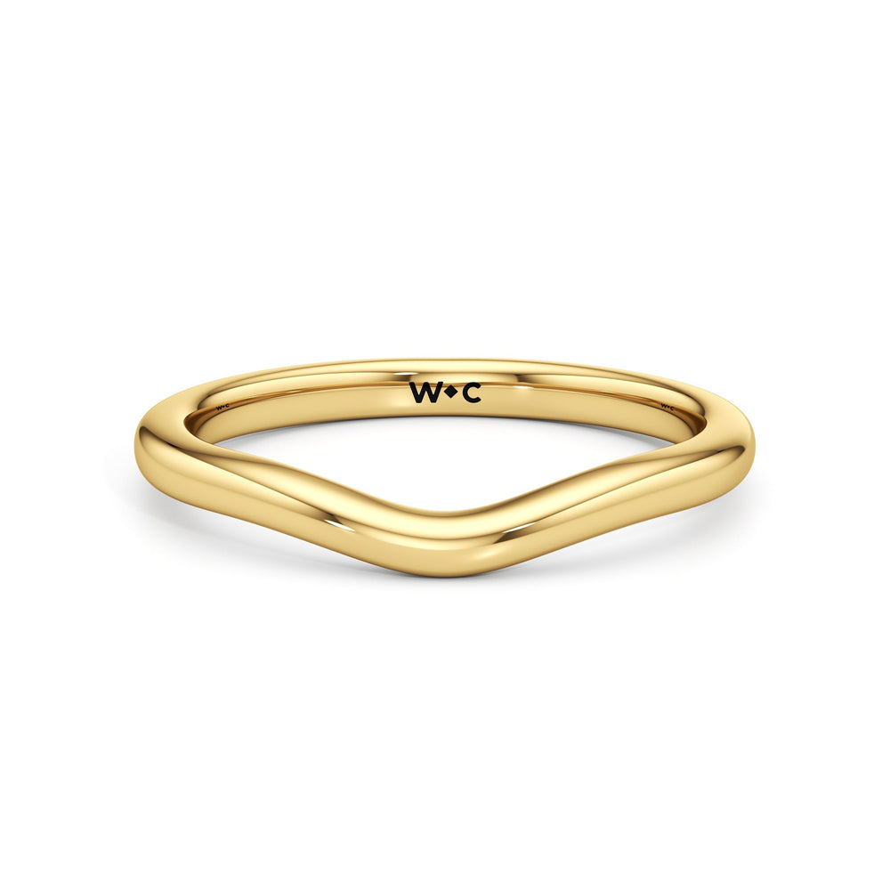 The Eleanor Wedding Band with 18KT Yellow Gold Cut Diamond in 14KT Yellow Gold view 1
