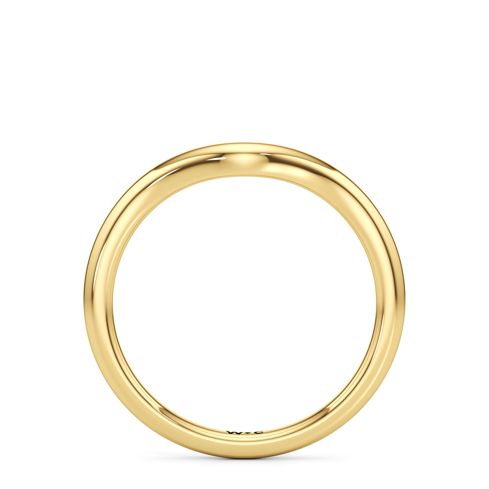 The Eleanor Wedding Band with 18KT Yellow Gold Cut Diamond in 14KT Yellow Gold view 2
