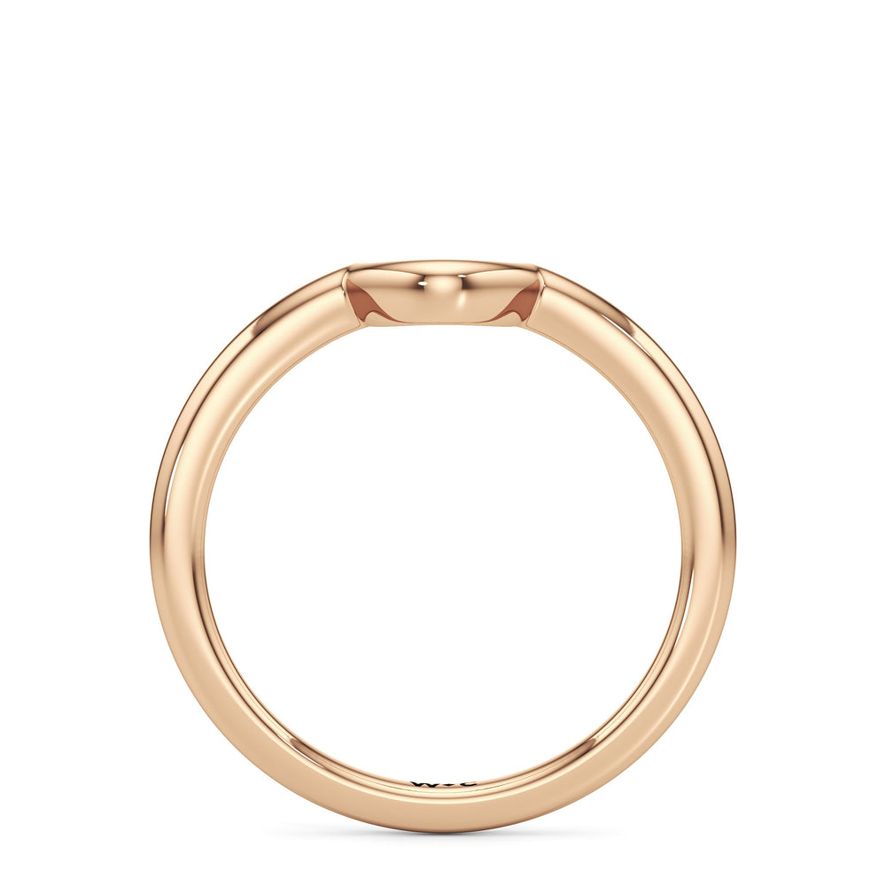 The Clementine Wedding Band with 18KT Rose Gold Cut Diamond in 14KT Rose Gold view 2
